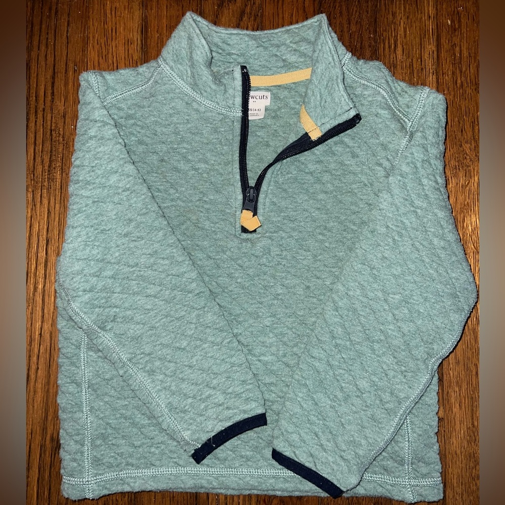 Crewcuts Teal Zip-Up Sweater